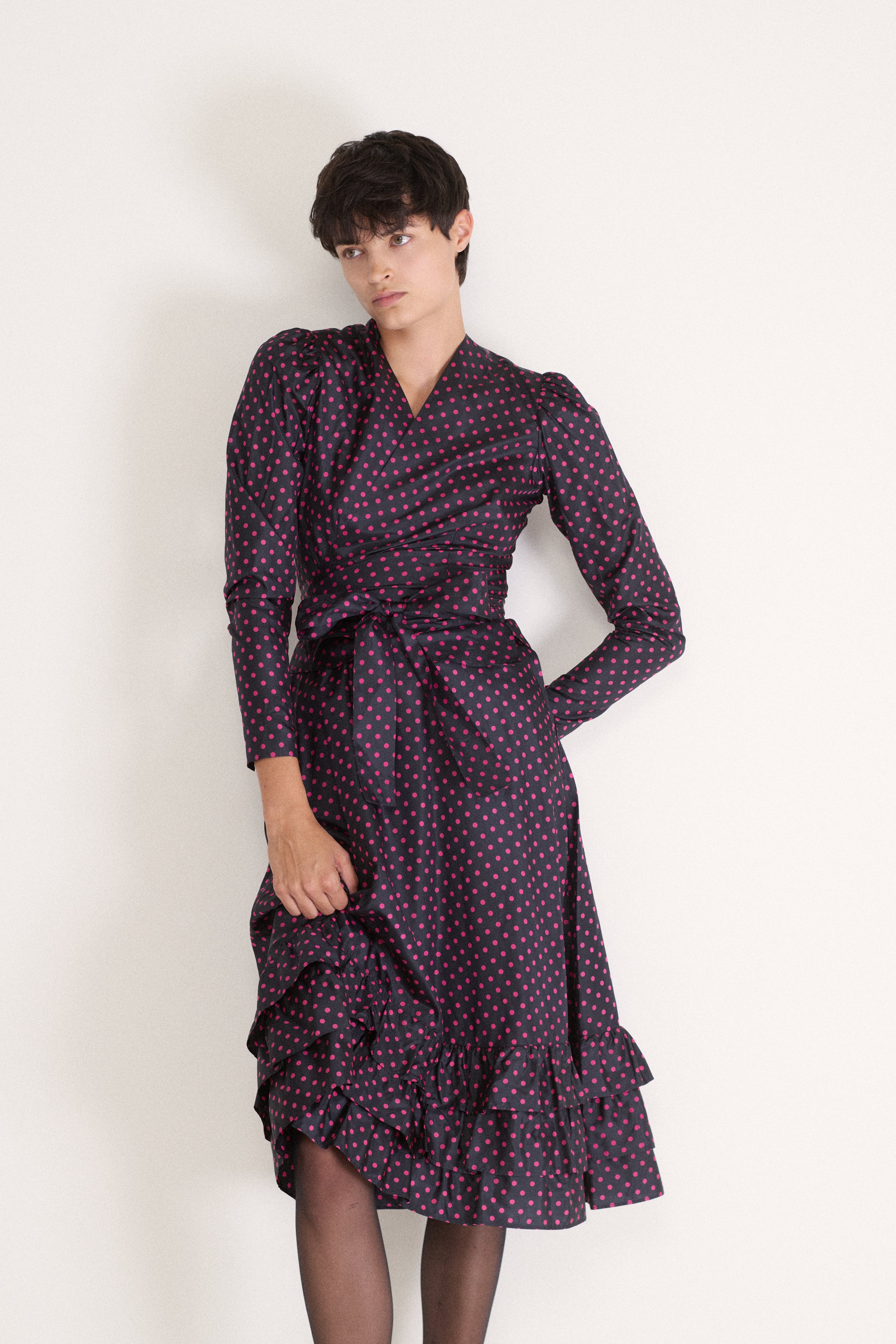 Ysl Silk Dot Ensemble - Desert Vintage
