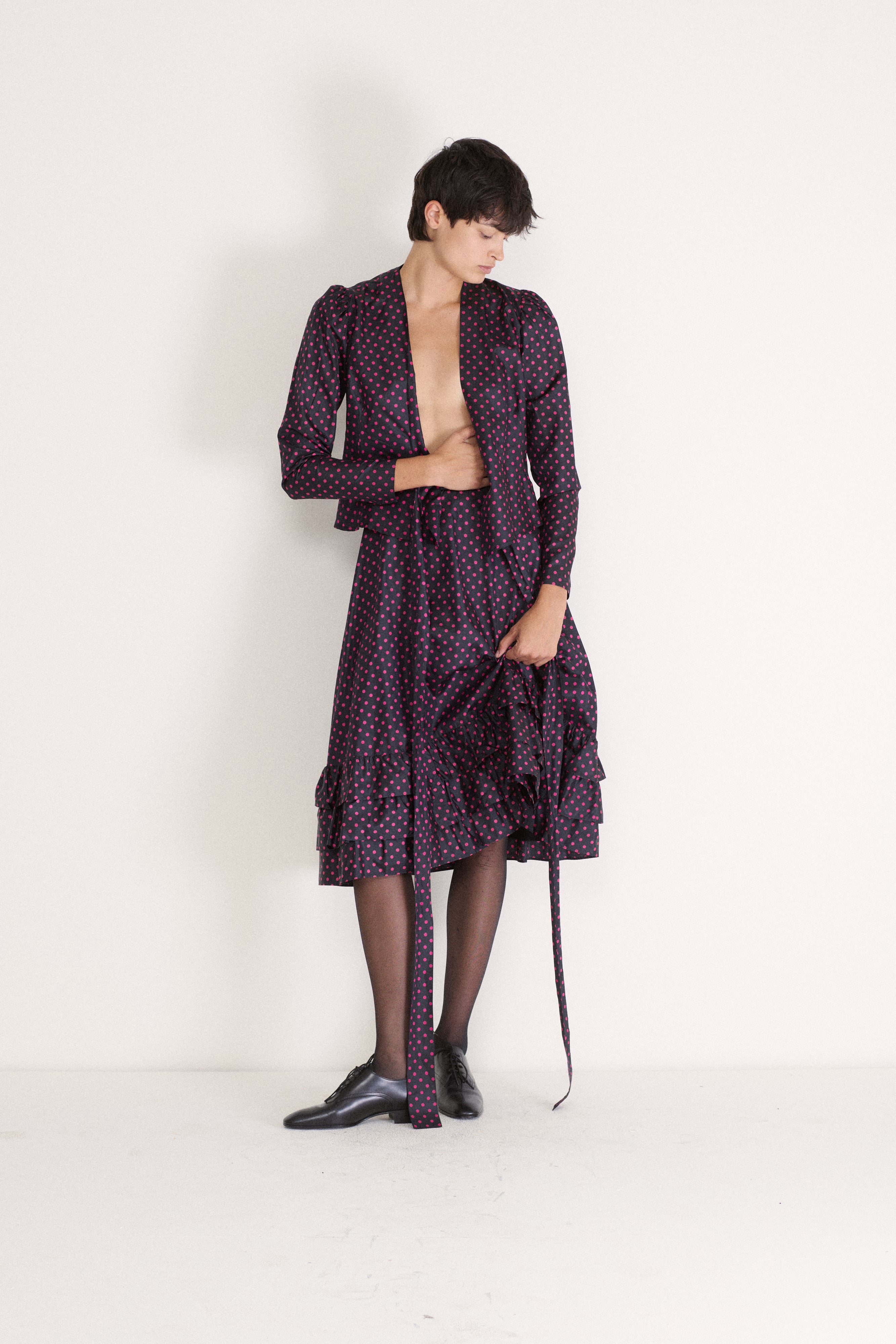 Ysl Silk Dot Ensemble - Desert Vintage