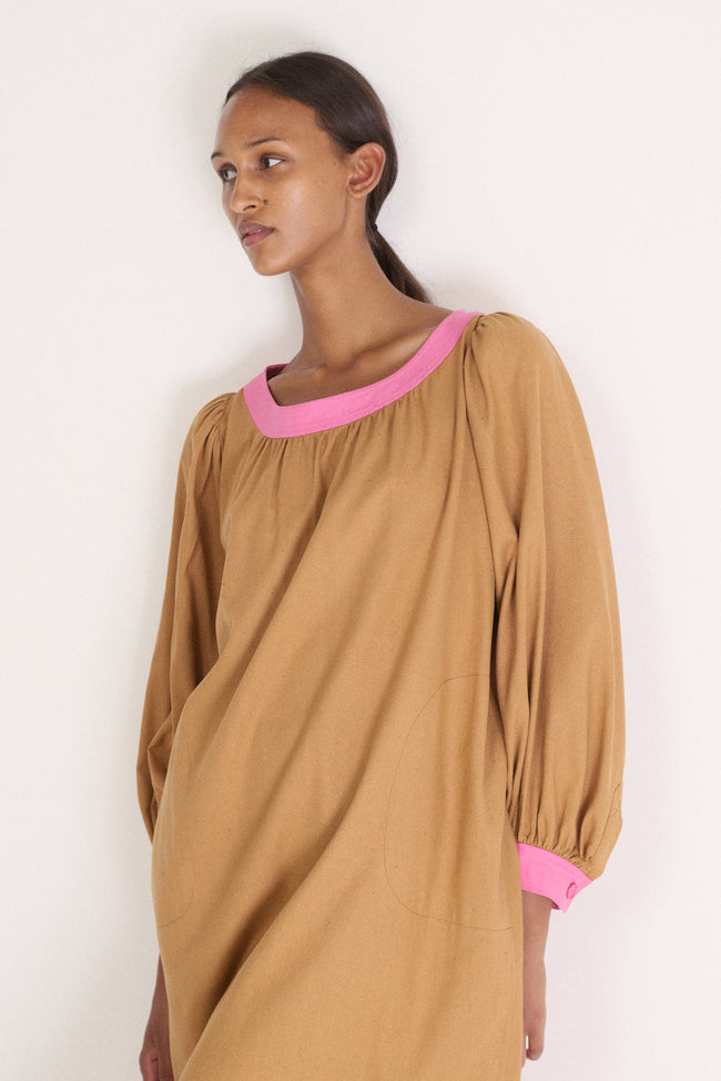 Ysl Raw Silk Tunic - Desert Vintage