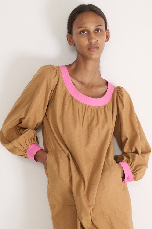 Ysl Raw Silk Tunic - Desert Vintage