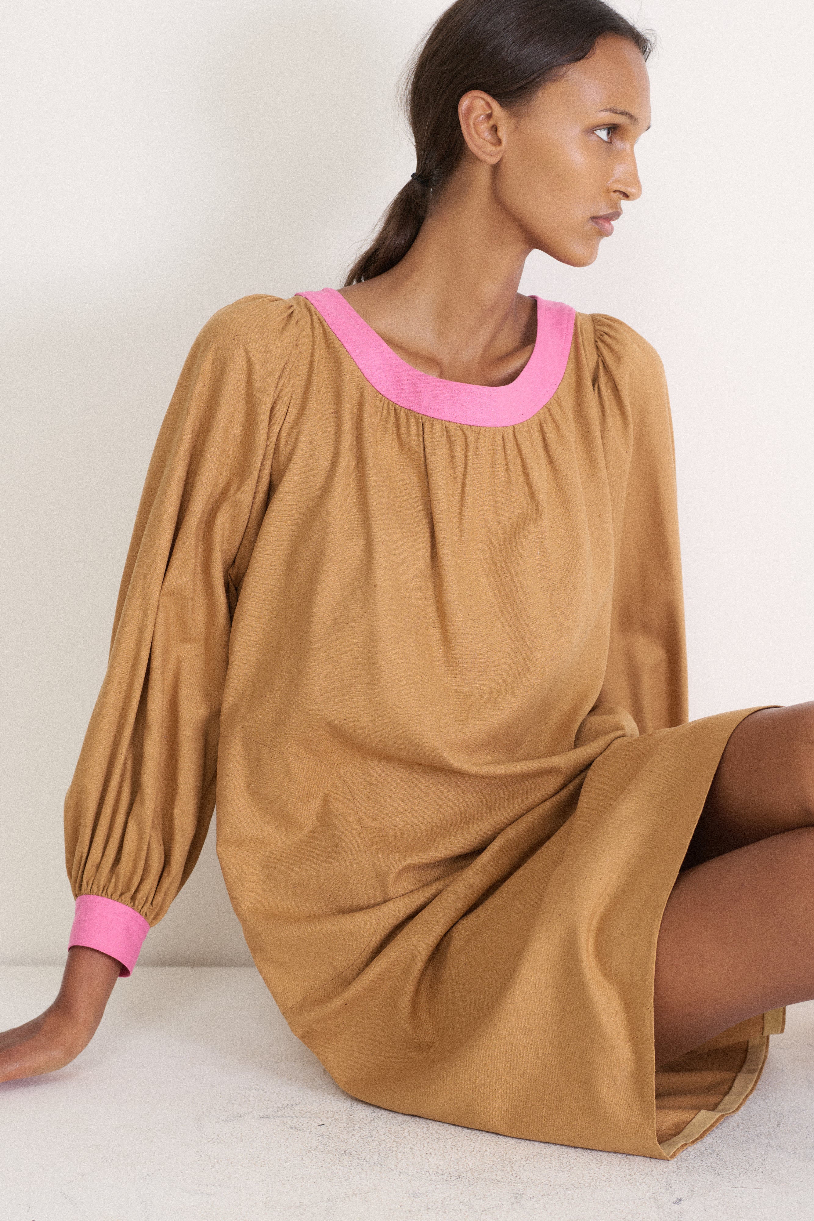 Ysl Raw Silk Tunic - Desert Vintage