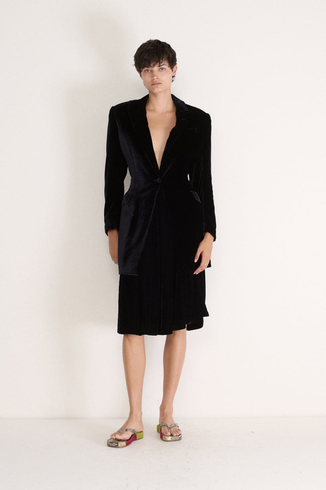 Katharine Hamnett Velvet Coat - Desert Vintage