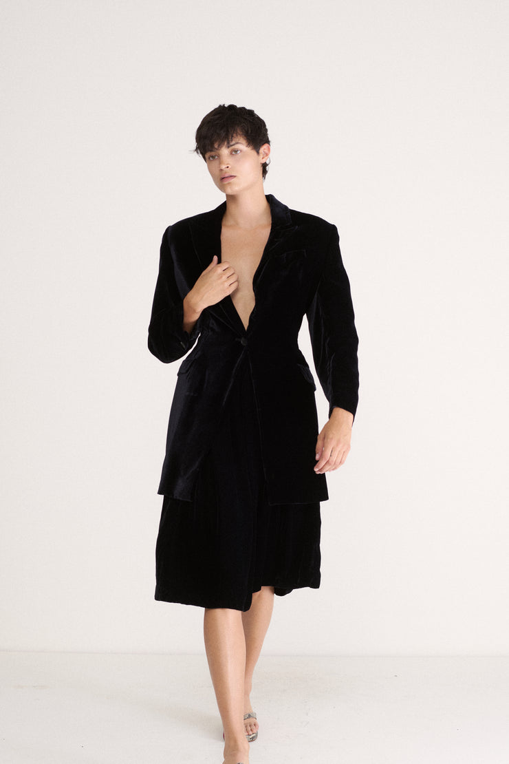 Katharine Hamnett Velvet Coat - Desert Vintage
