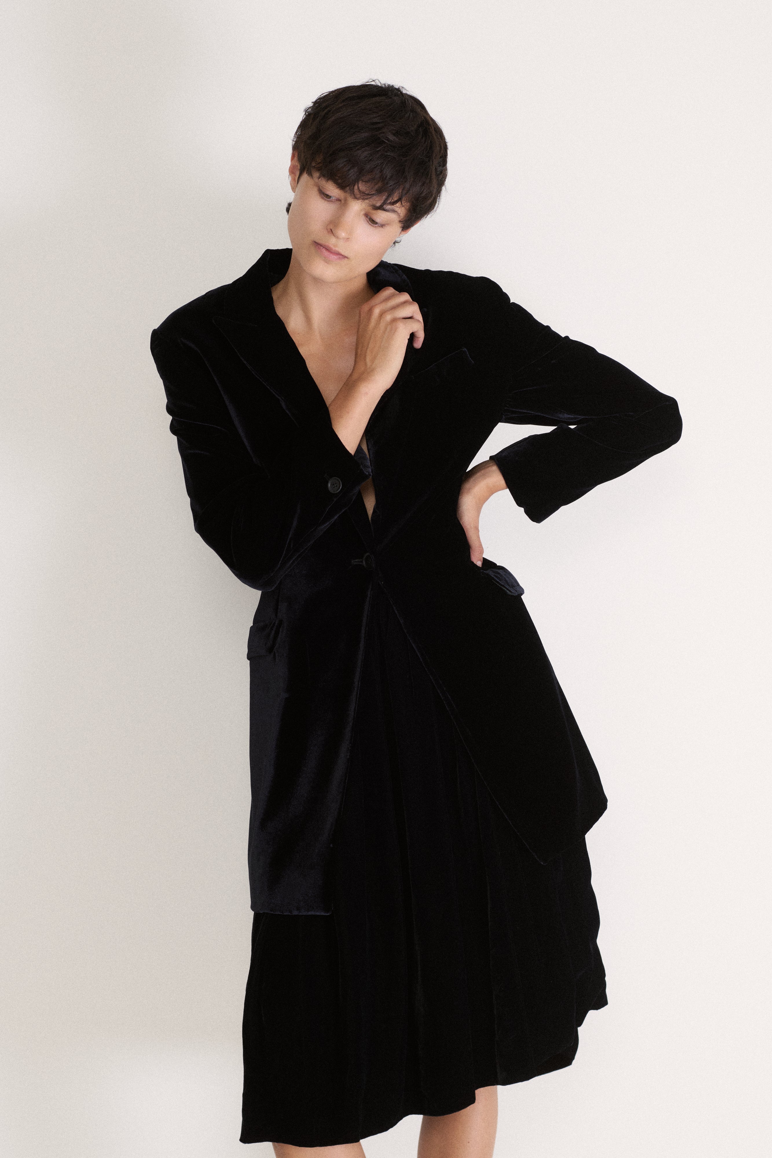 Valentino Black Velvet Skirt - Desert Vintage