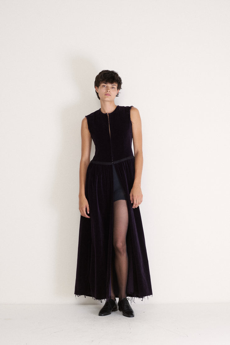 Dries Van Noten Purple Velvet Dress - Desert Vintage