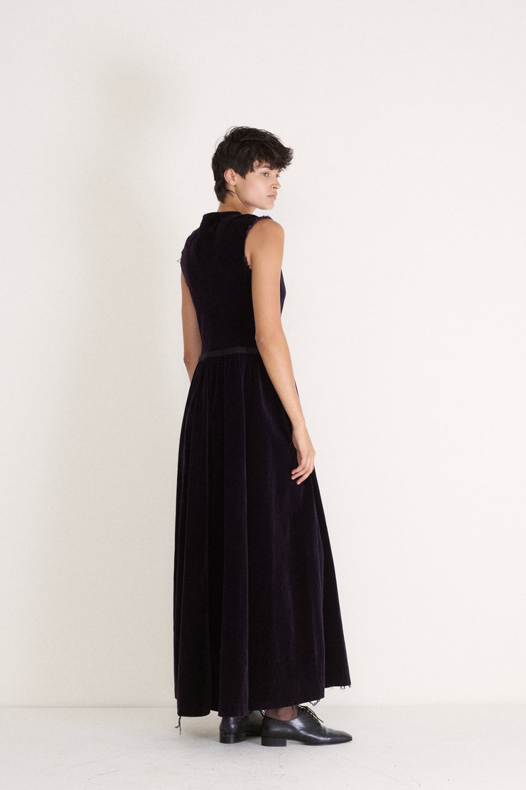 Dries Van Noten Purple Velvet Dress - Desert Vintage
