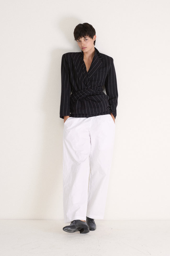 *1987 Versace Stripe Coat - Desert Vintage