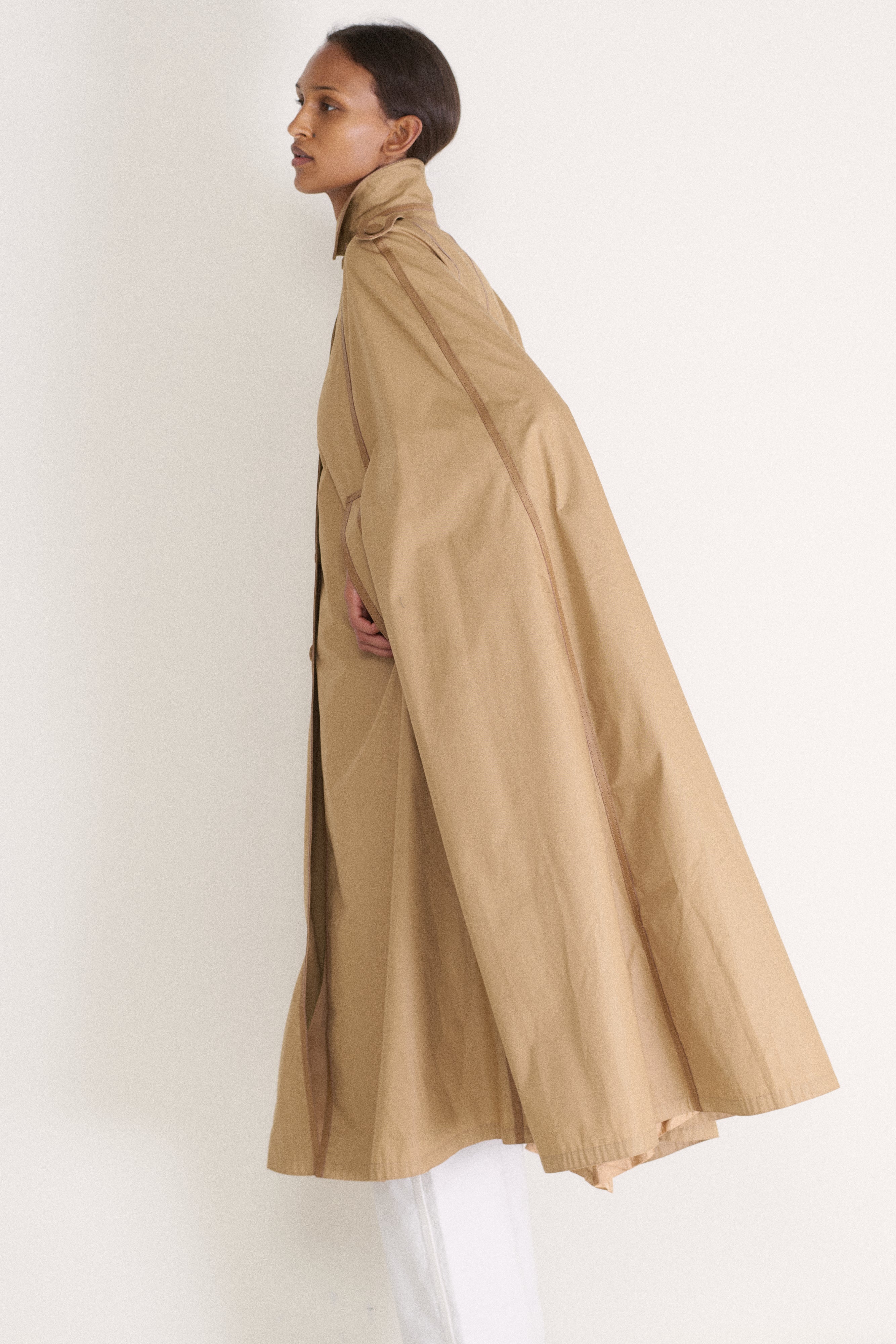 Louis Feraud Khaki Cape - Desert Vintage