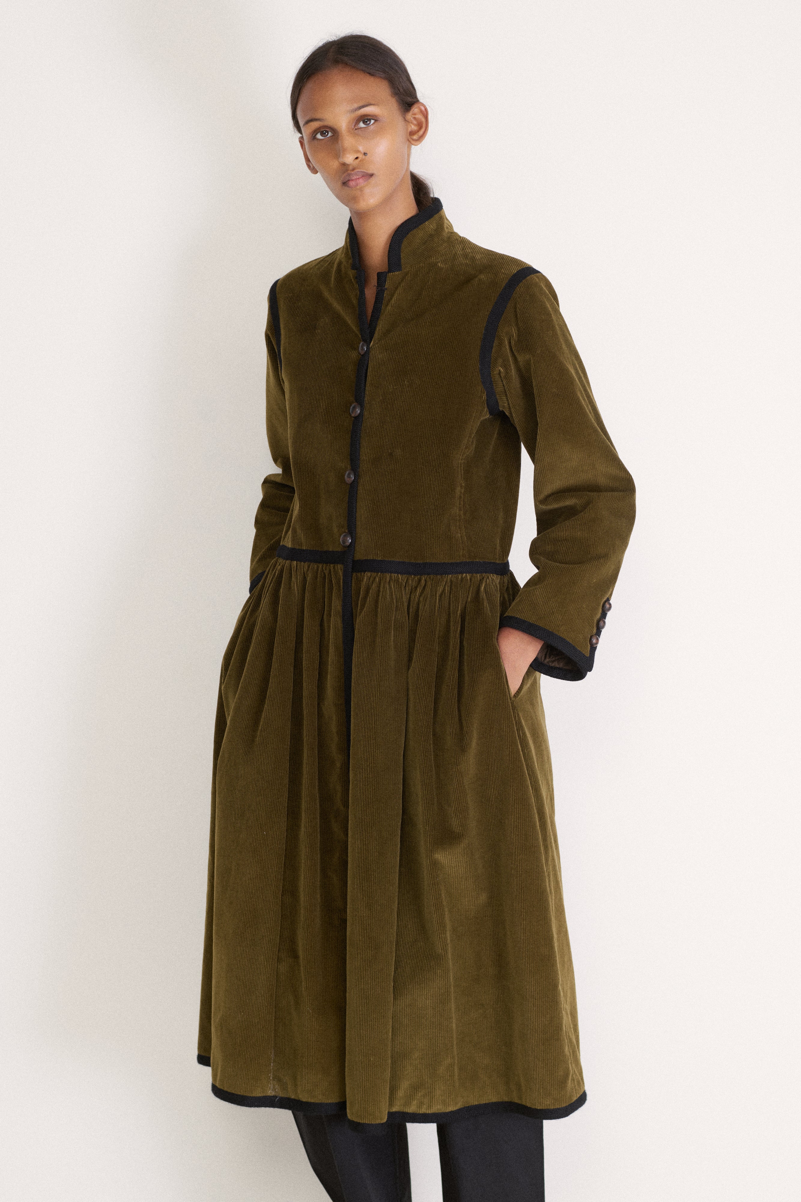 *1970s Ysl Cord Dress - Desert Vintage
