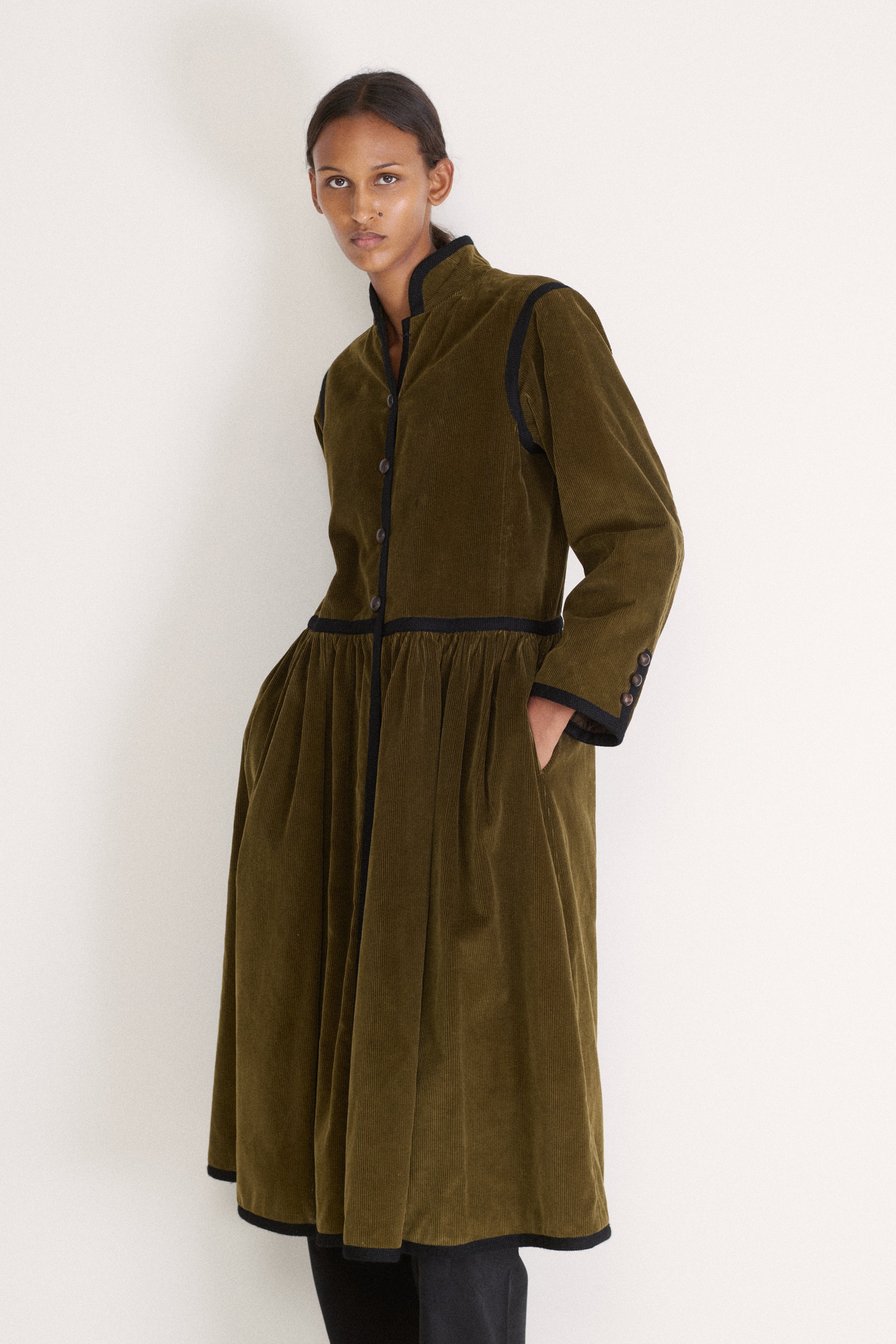 *1970s Ysl Cord Dress - Desert Vintage
