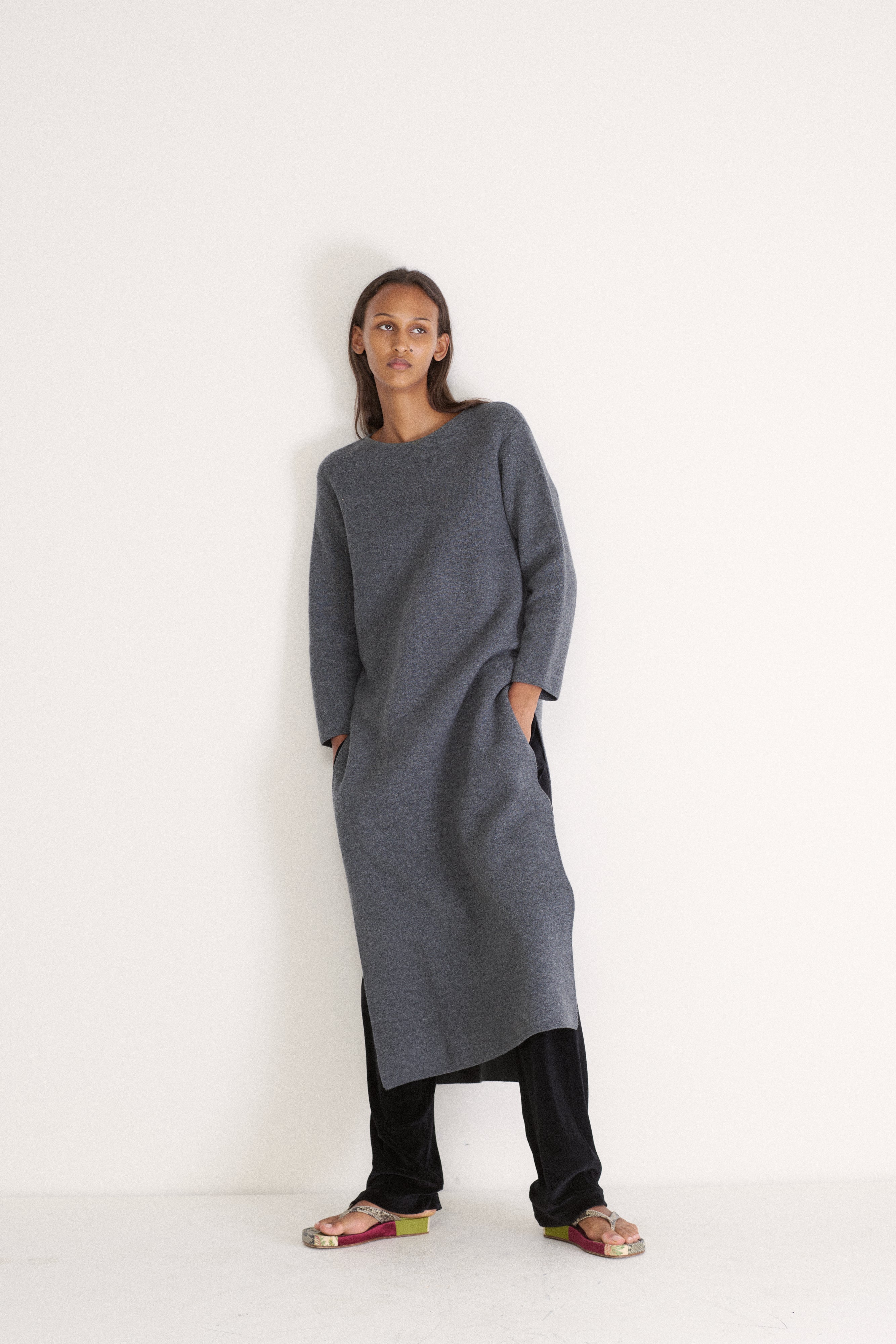 *The Row Grey Knit Tunic - Desert Vintage
