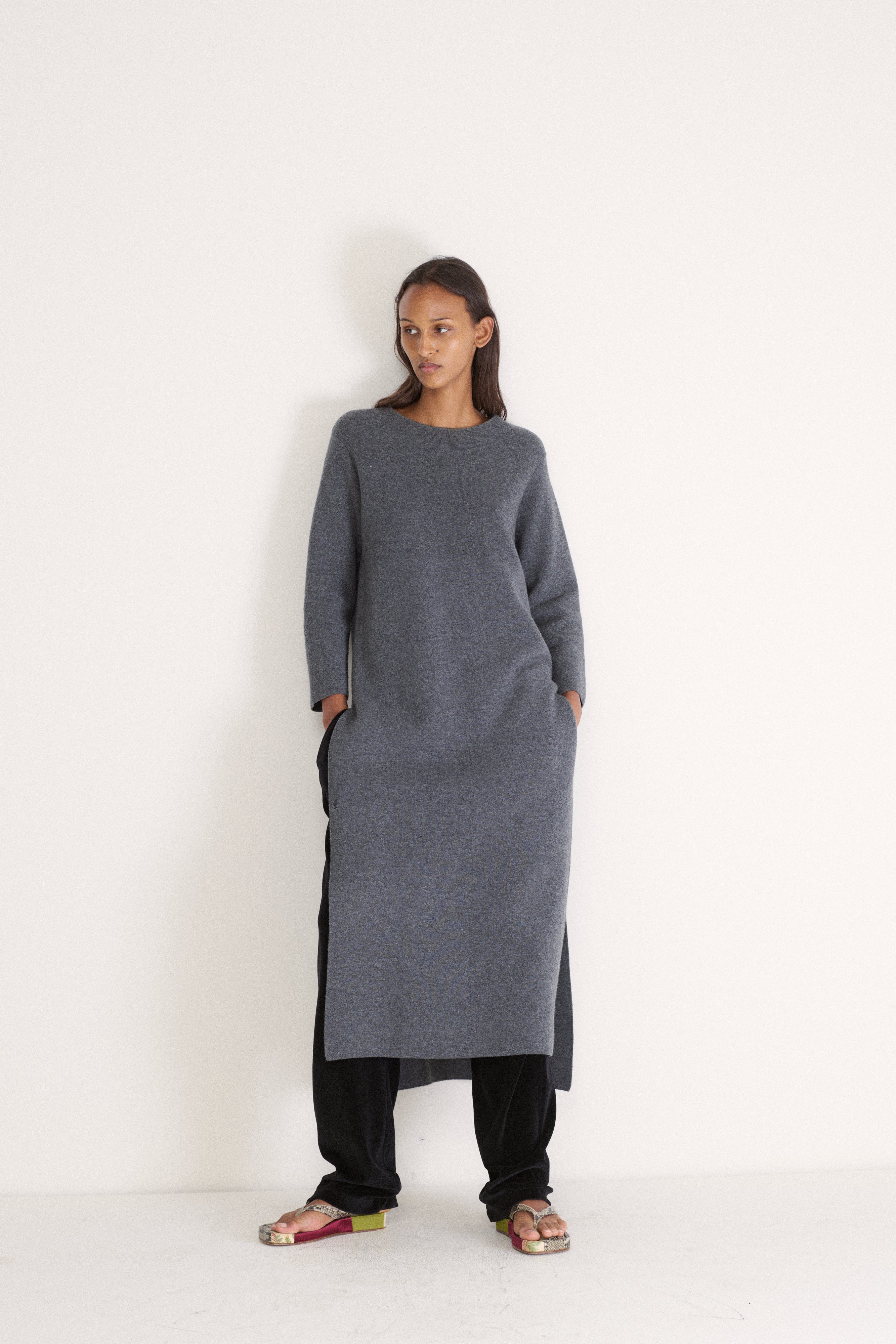 *The Row Grey Knit Tunic - Desert Vintage