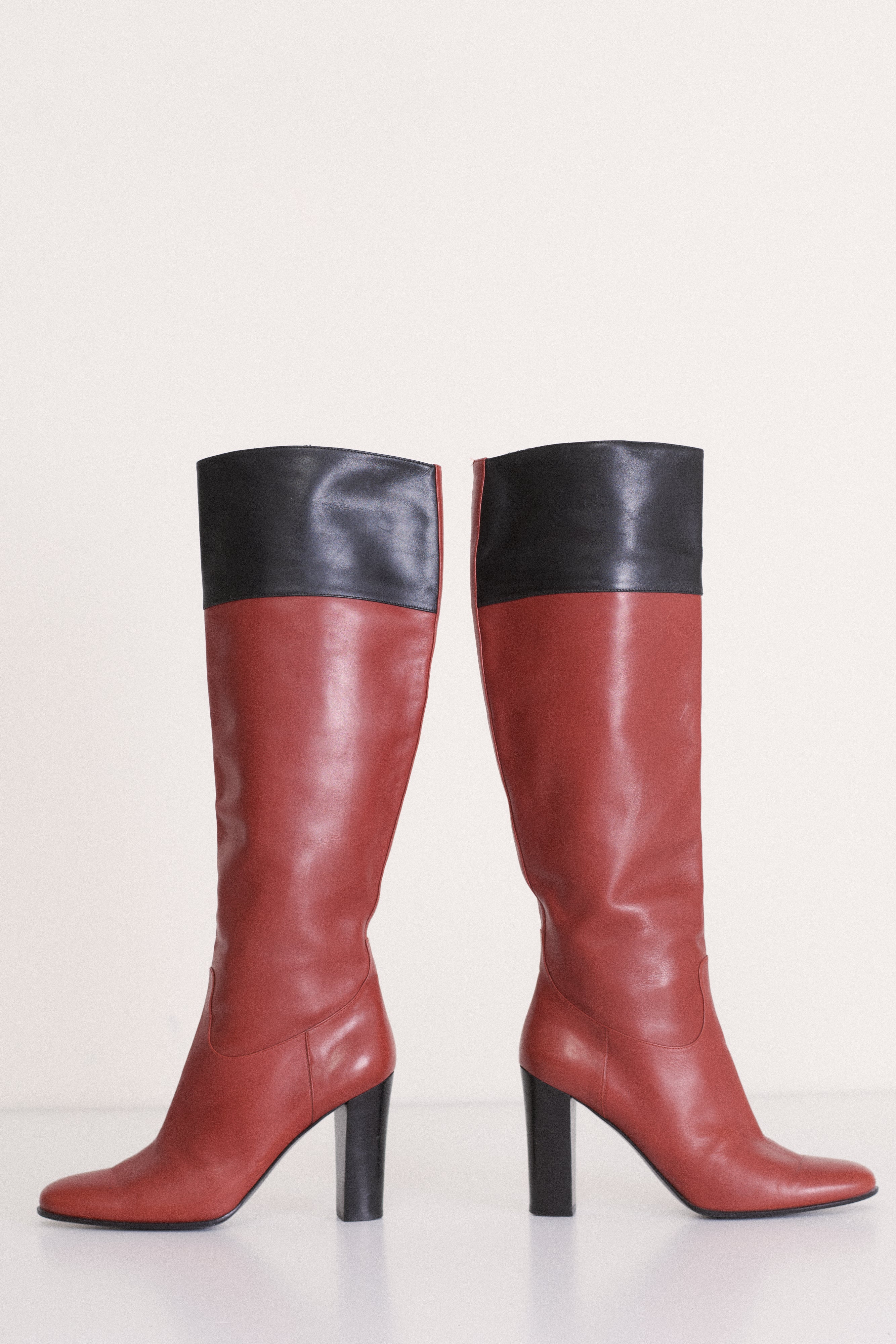 Hermes Red Leather Boots - Desert Vintage