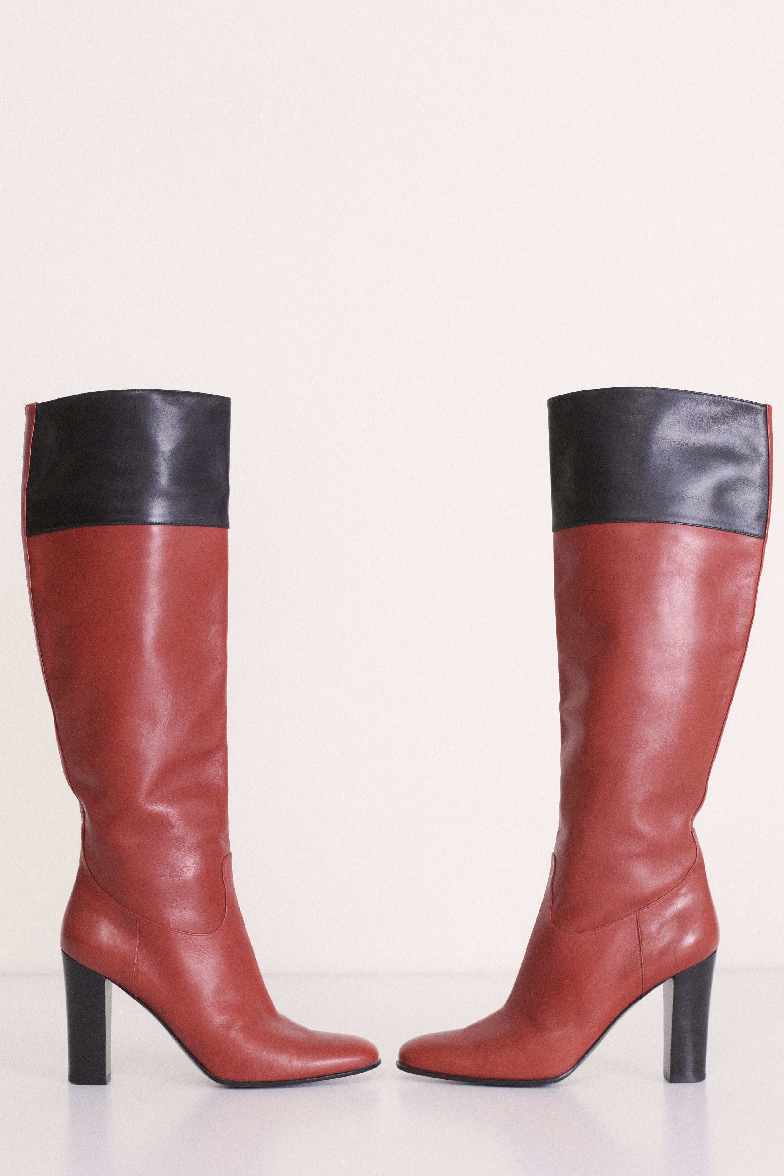 Hermes Red Leather Boots - Desert Vintage