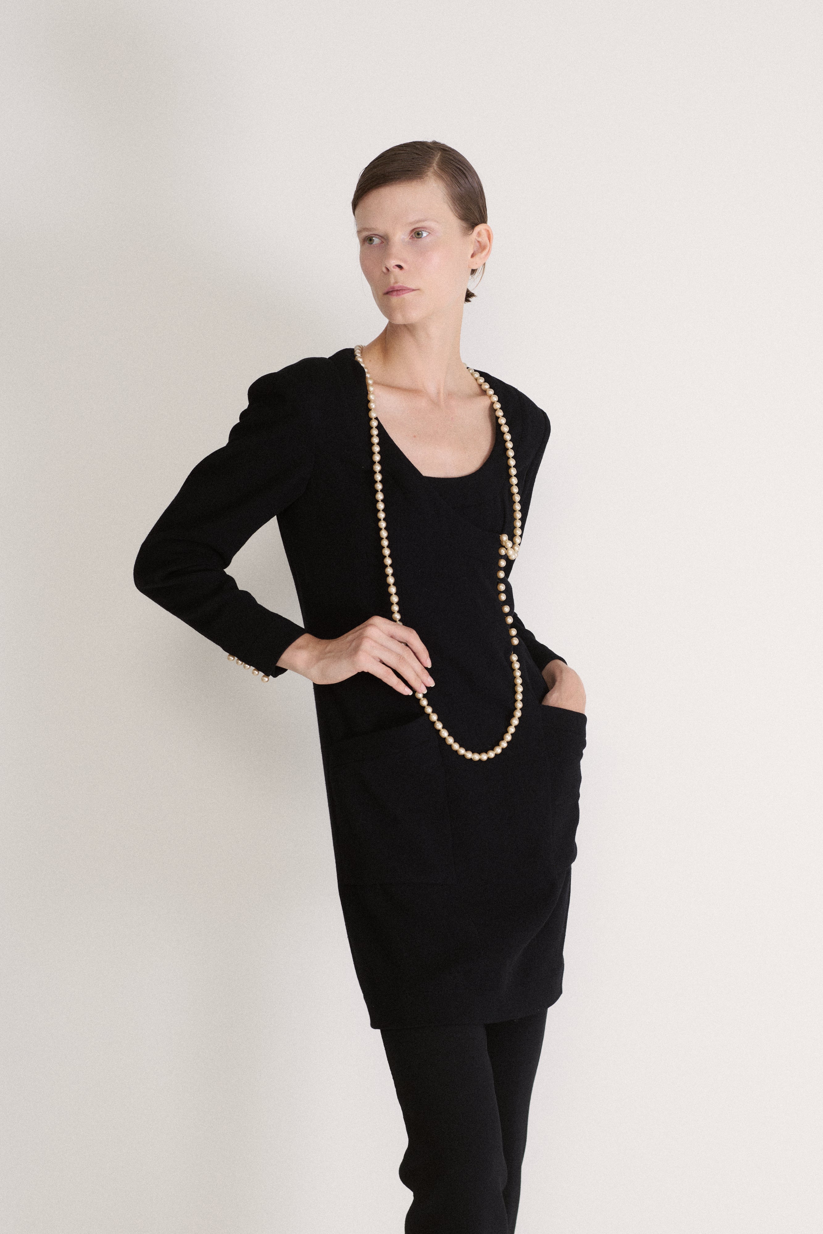 AW 1991 Chanel Pearl Dress - Desert Vintage