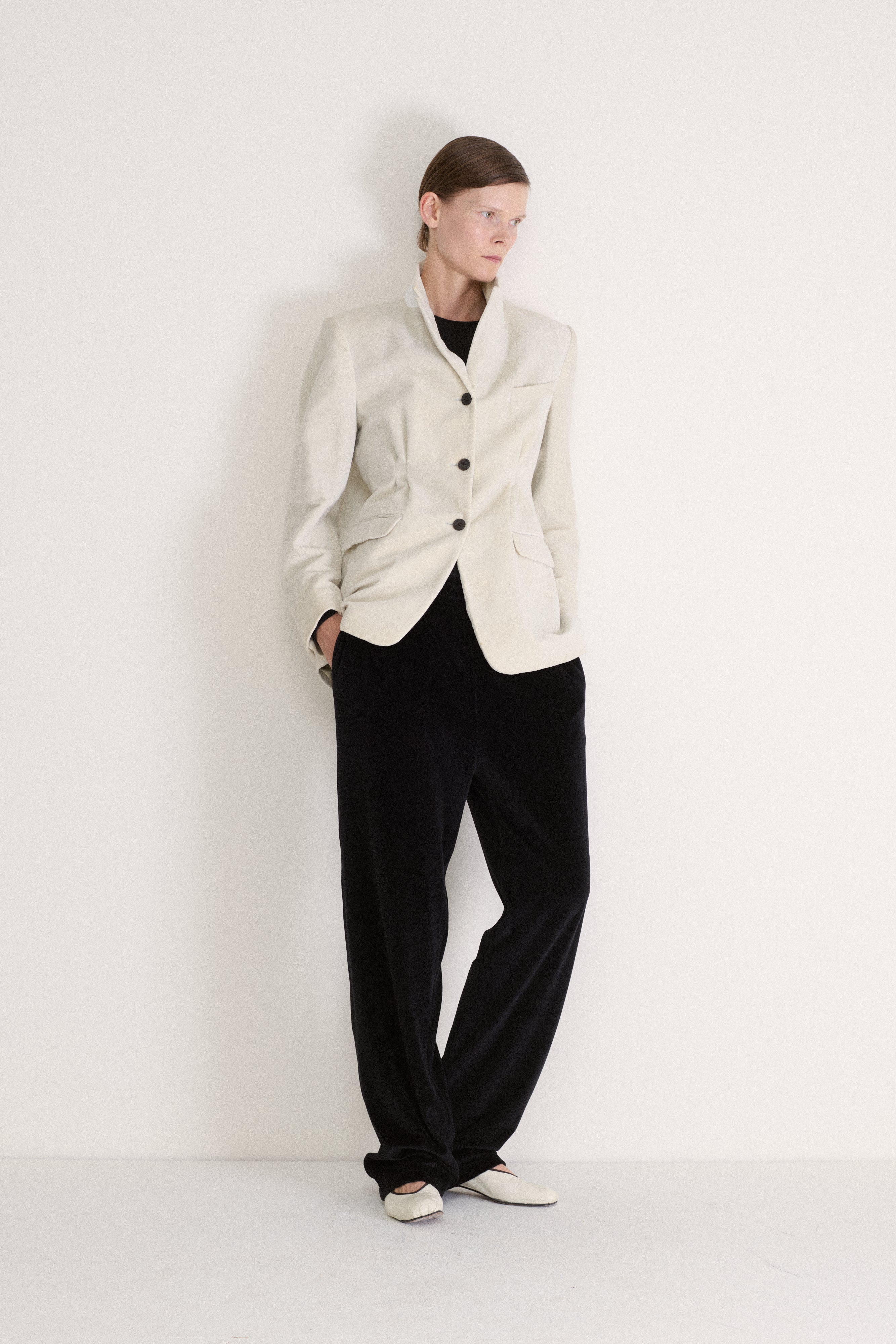 Zoran Black Velvet Trousers - Desert Vintage