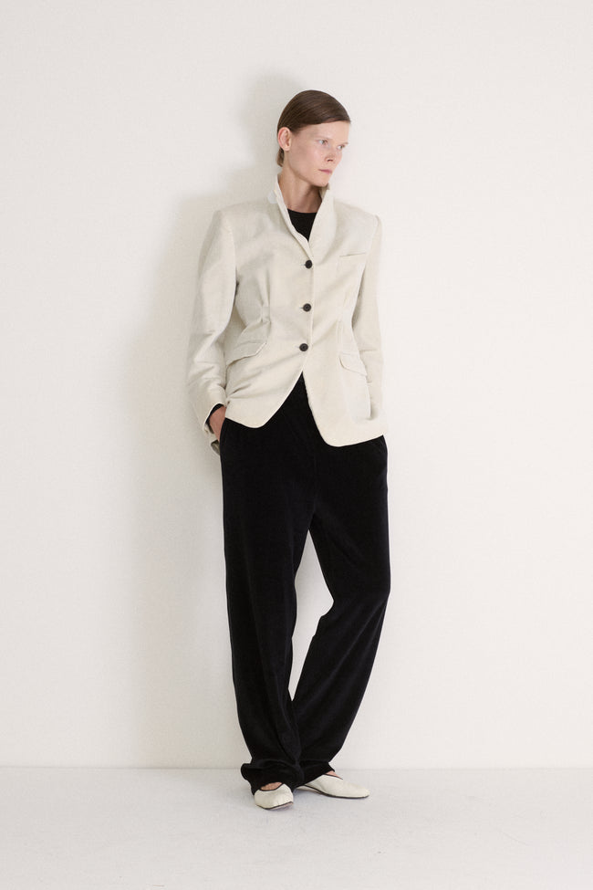 Zoran Black Velvet Trousers - Desert Vintage