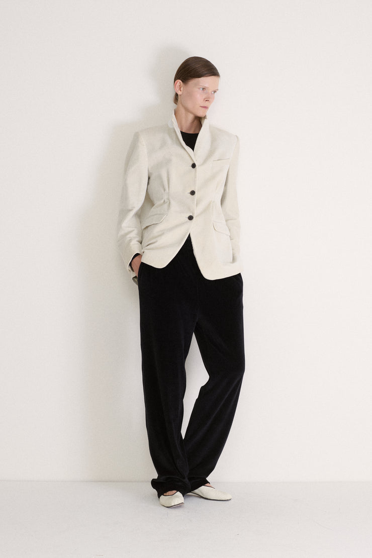 Zoran Black Velvet Trousers - Desert Vintage