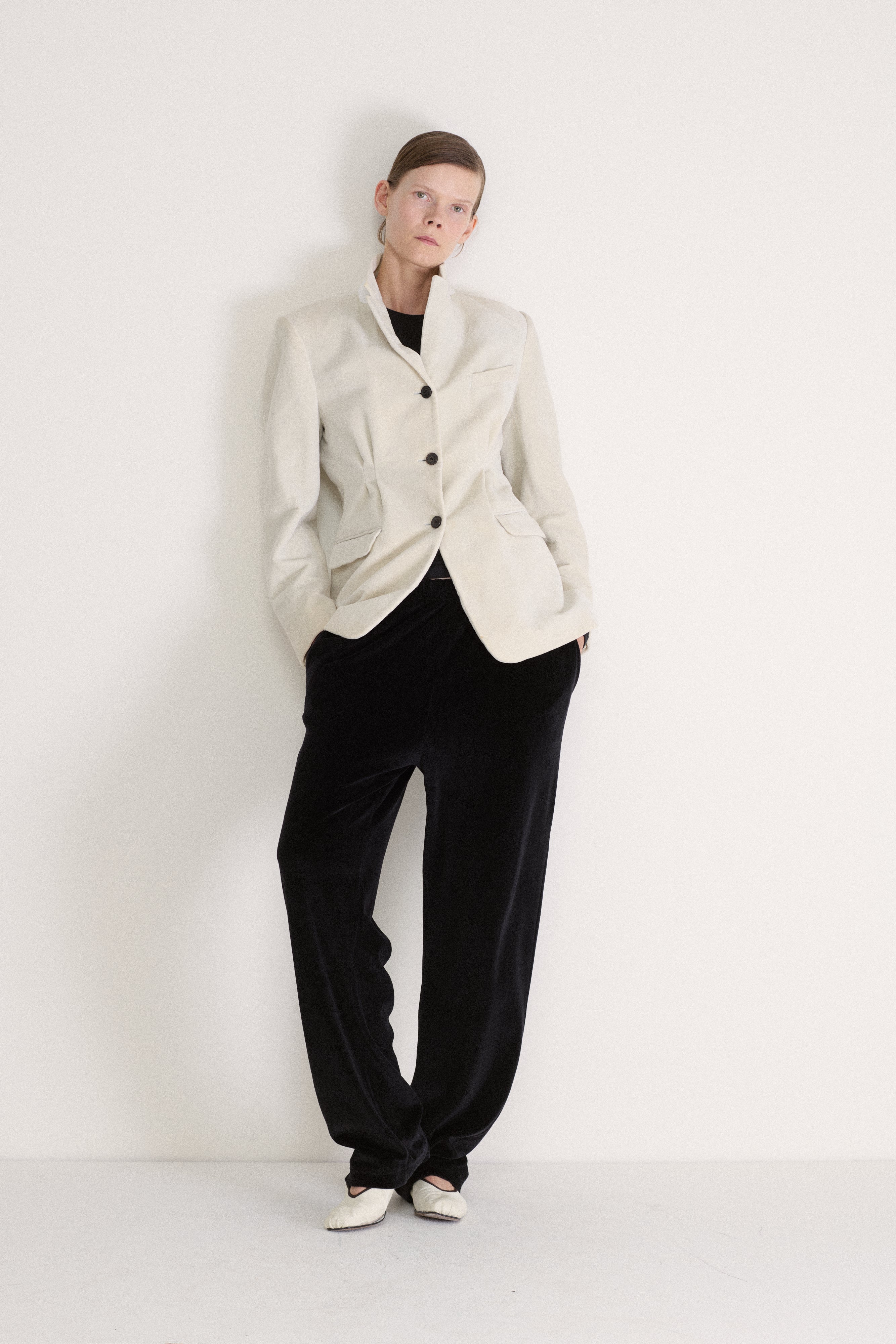 Zoran Black Velvet Trousers - Desert Vintage