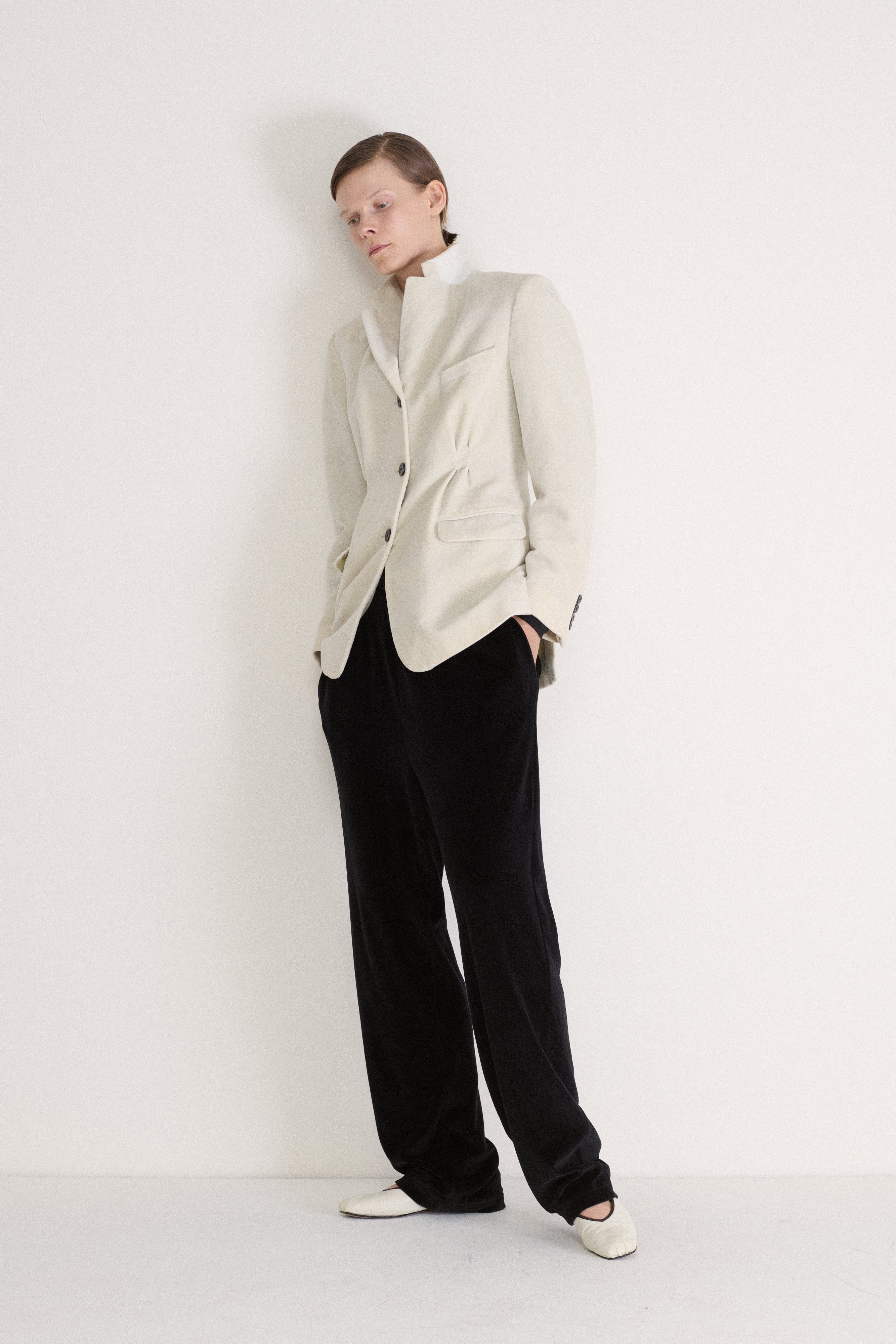Zoran Black Velvet Trousers - Desert Vintage