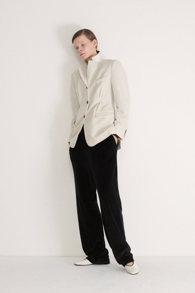 Zoran Black Velvet Trousers - Desert Vintage