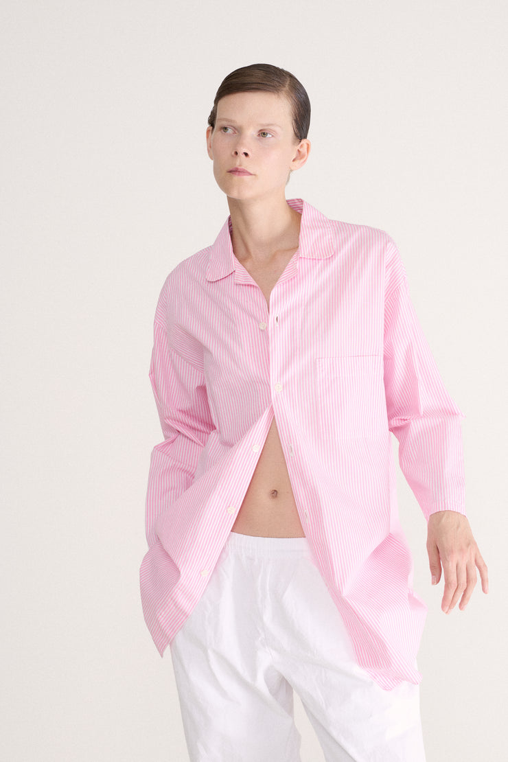 Pink and White Stripe Button Down - Desert Vintage