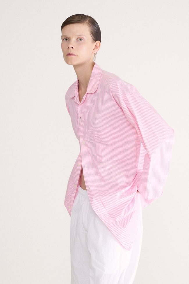 Pink and White Stripe Button Down - Desert Vintage