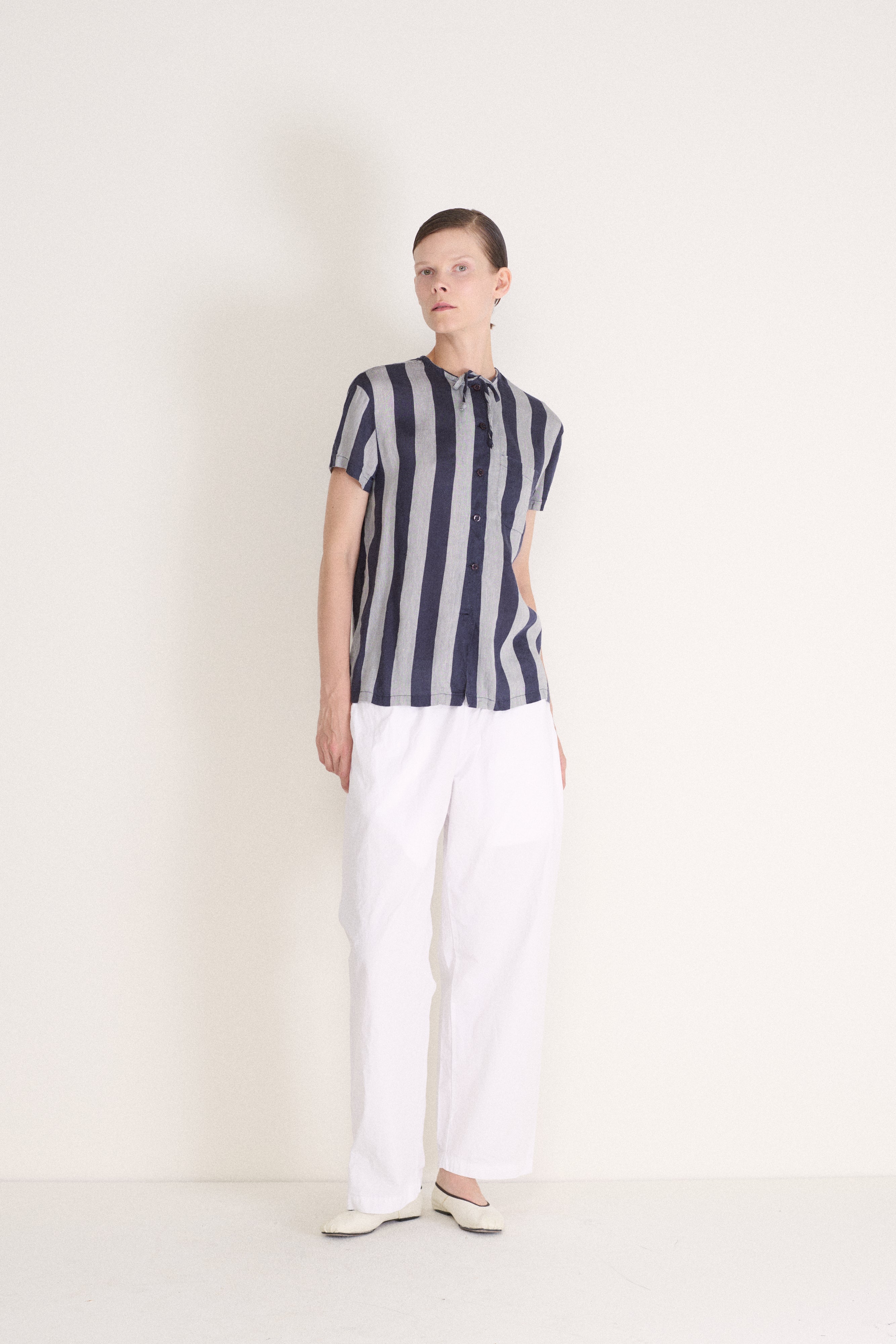 Armani Linen Stripe Blouse - Desert Vintage