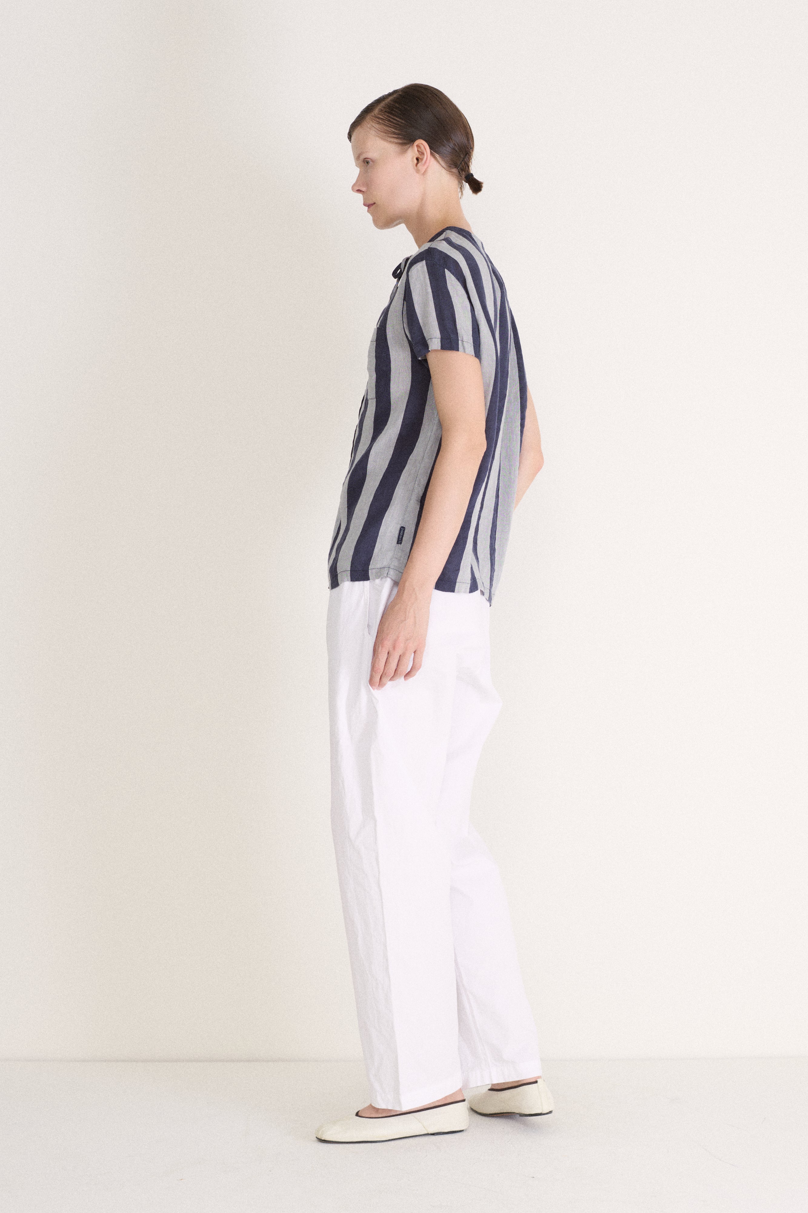 Armani Linen Stripe Blouse - Desert Vintage