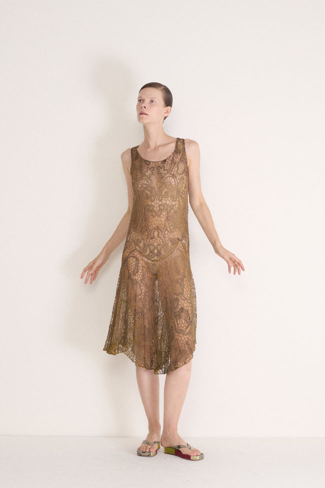 *Vintage Beaded Lace Dress - Desert Vintage