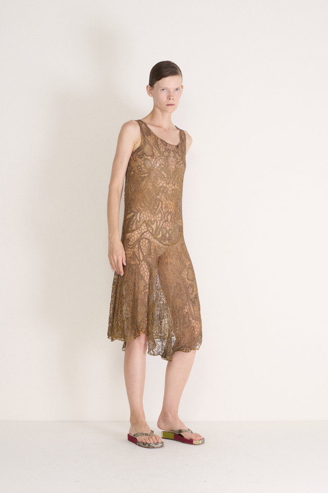 *Vintage Beaded Lace Dress - Desert Vintage