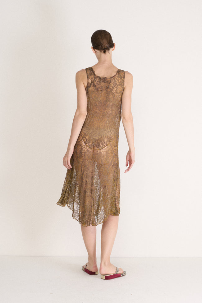 *Vintage Beaded Lace Dress - Desert Vintage