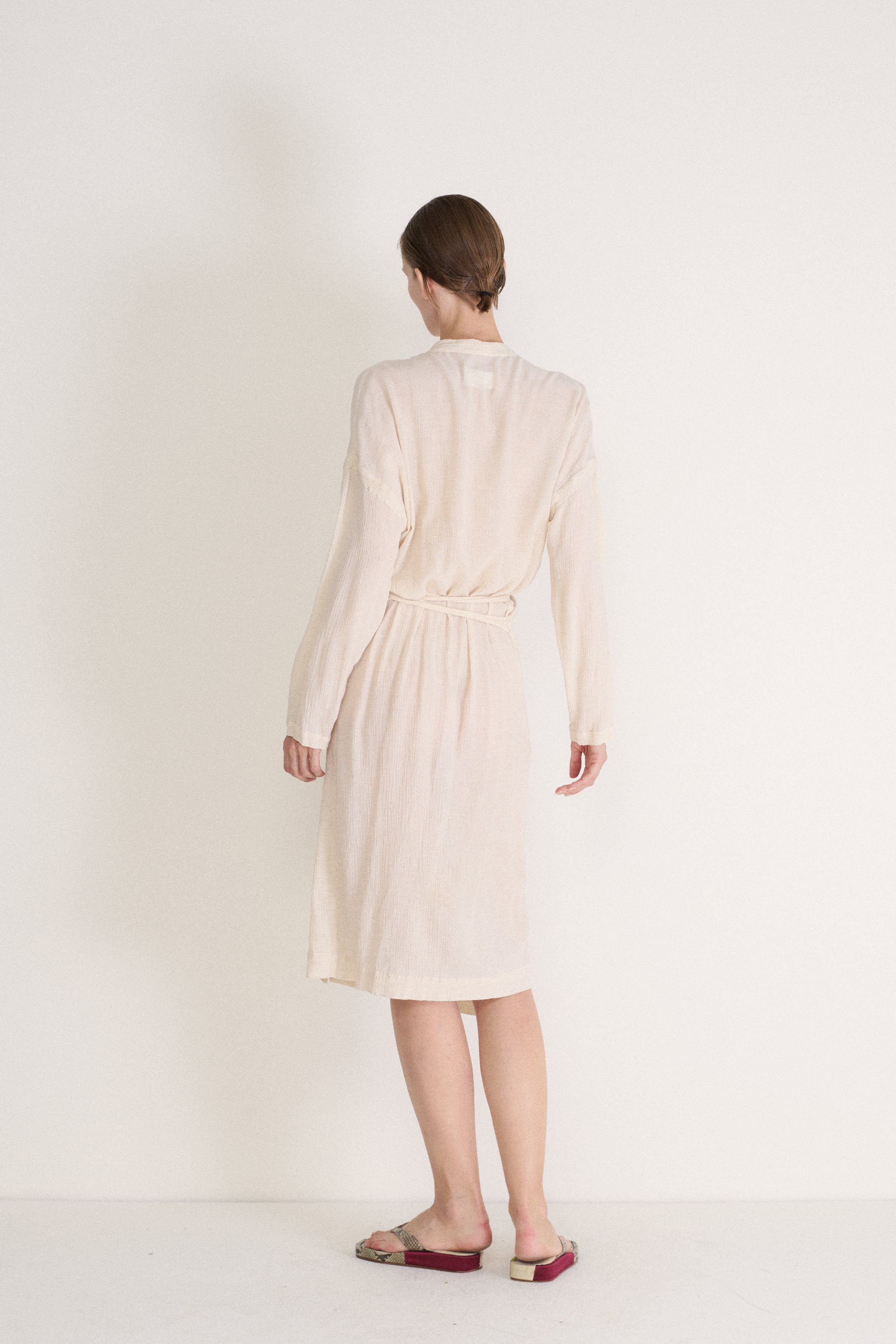 MM6 Cotton Gauze Wrap Dress - Desert Vintage