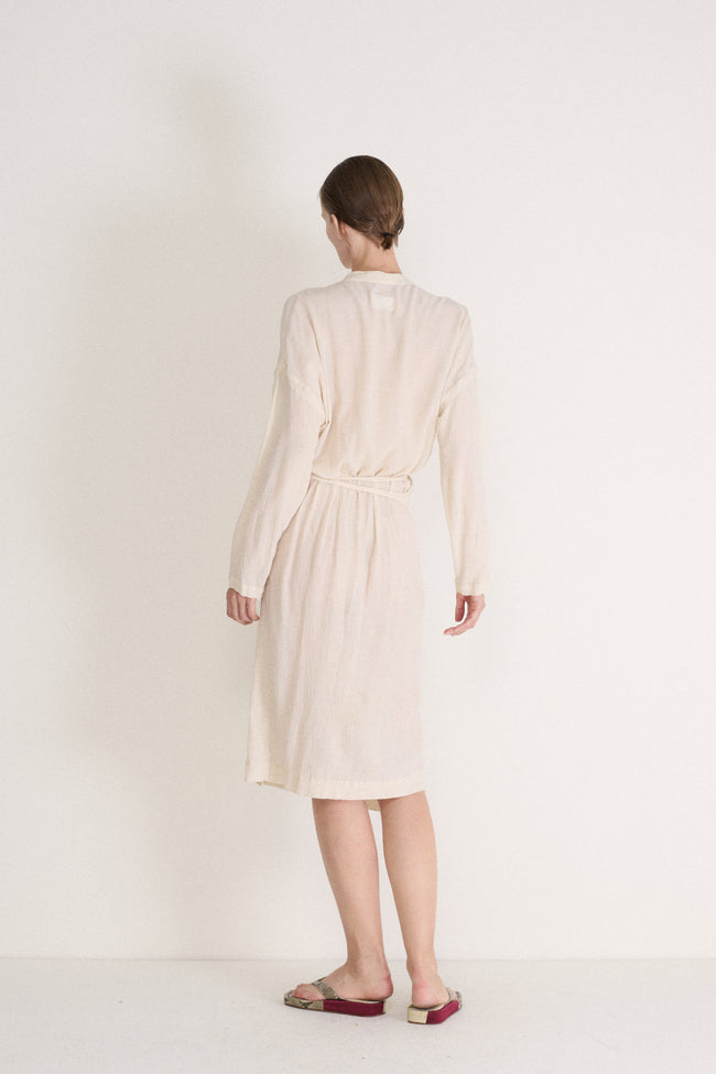 MM6 Cotton Gauze Wrap Dress - Desert Vintage