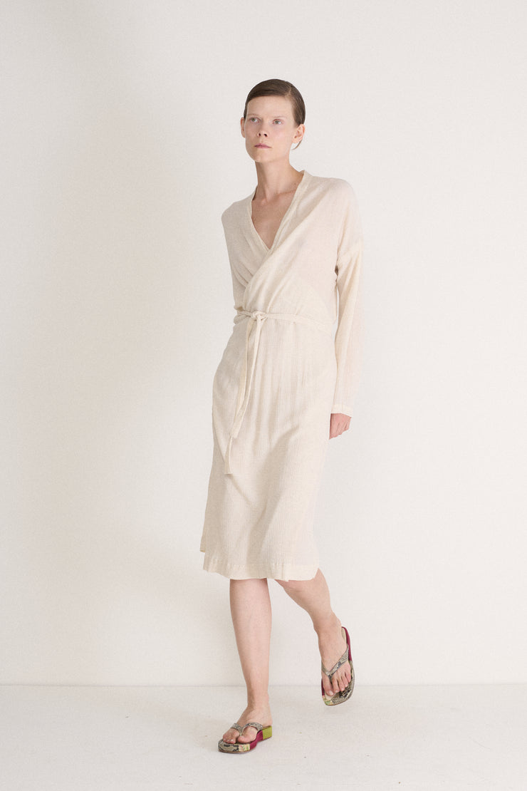 MM6 Cotton Gauze Wrap Dress - Desert Vintage