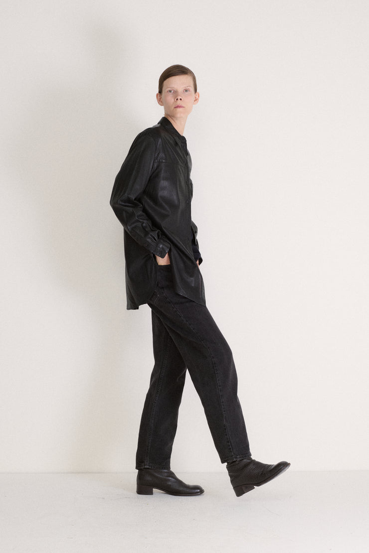 Donna Karan Leather Button Down - Desert Vintage