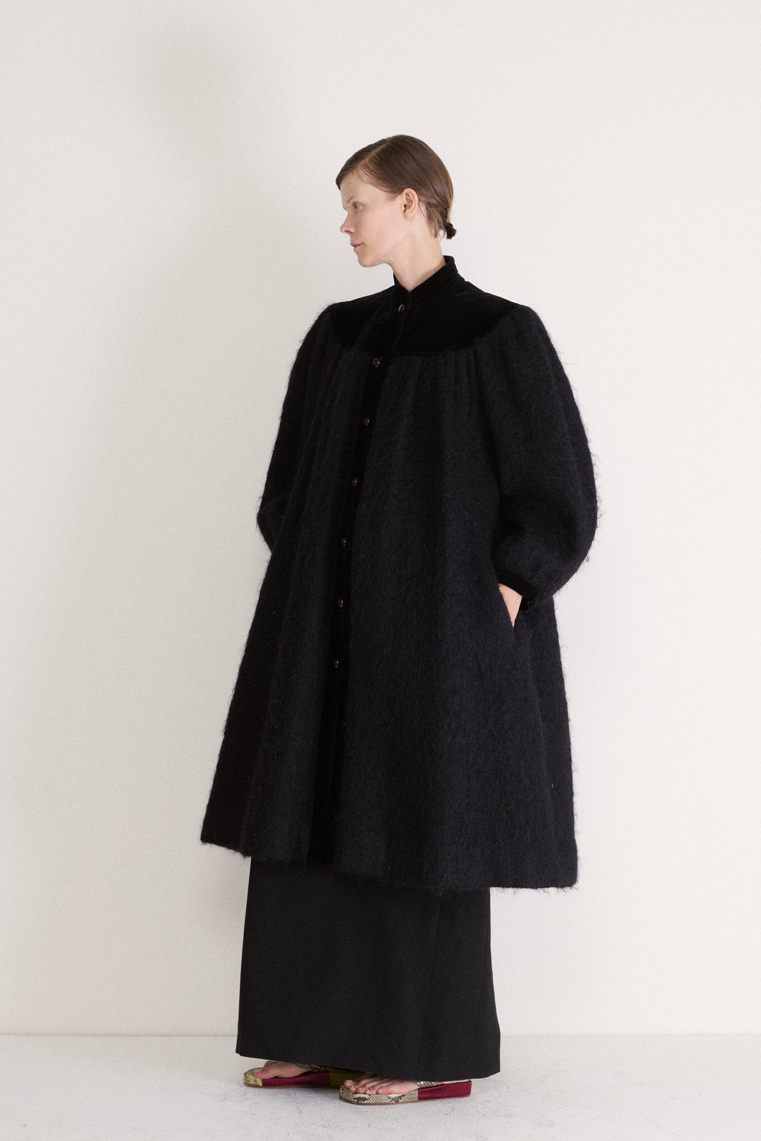 Ysl Mohair and Velvet Coat - Desert Vintage