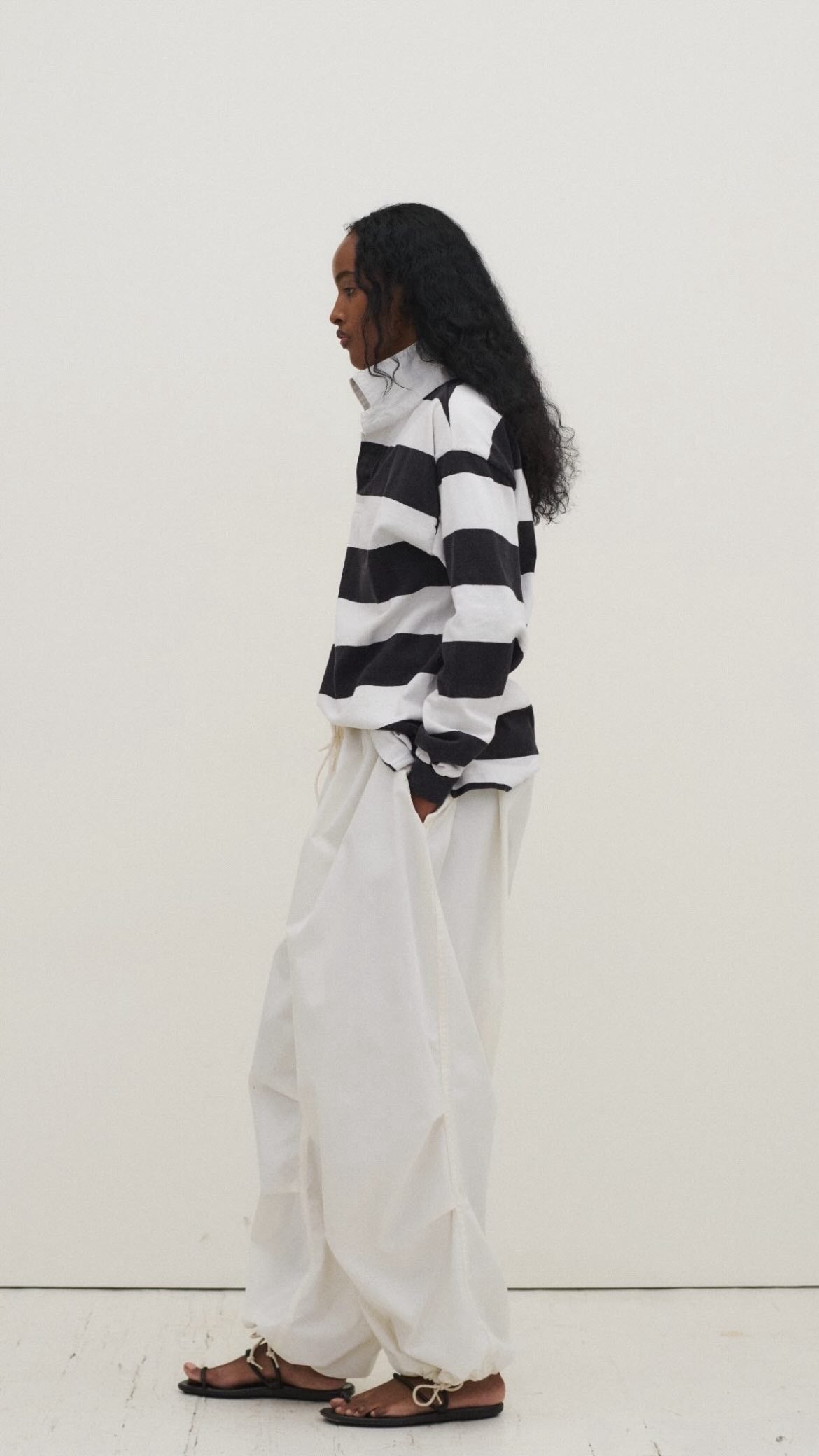 White Drawstring Pants - Desert Vintage