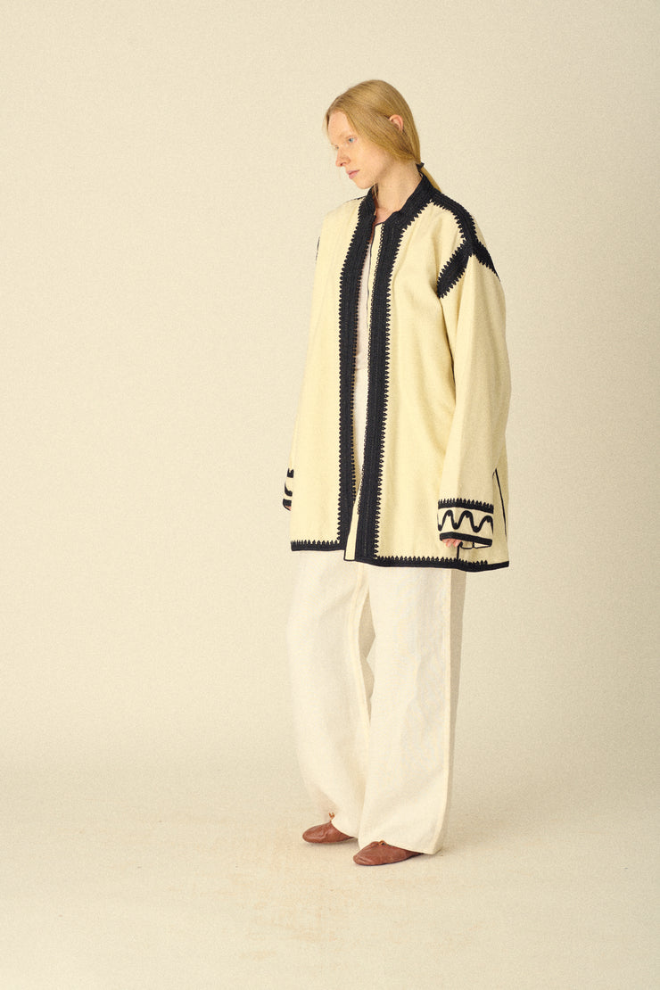 Soutache Wool Coat - Desert Vintage