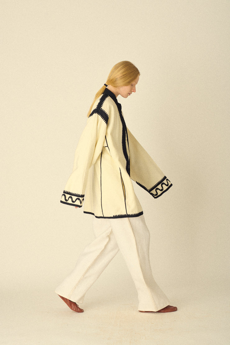 Soutache Wool Coat - Desert Vintage