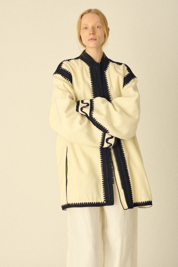 Soutache Wool Coat - Desert Vintage