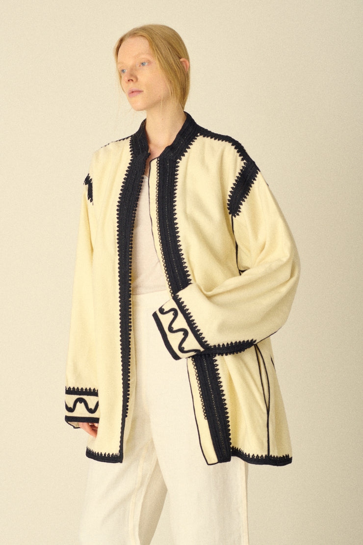 Soutache Wool Coat - Desert Vintage