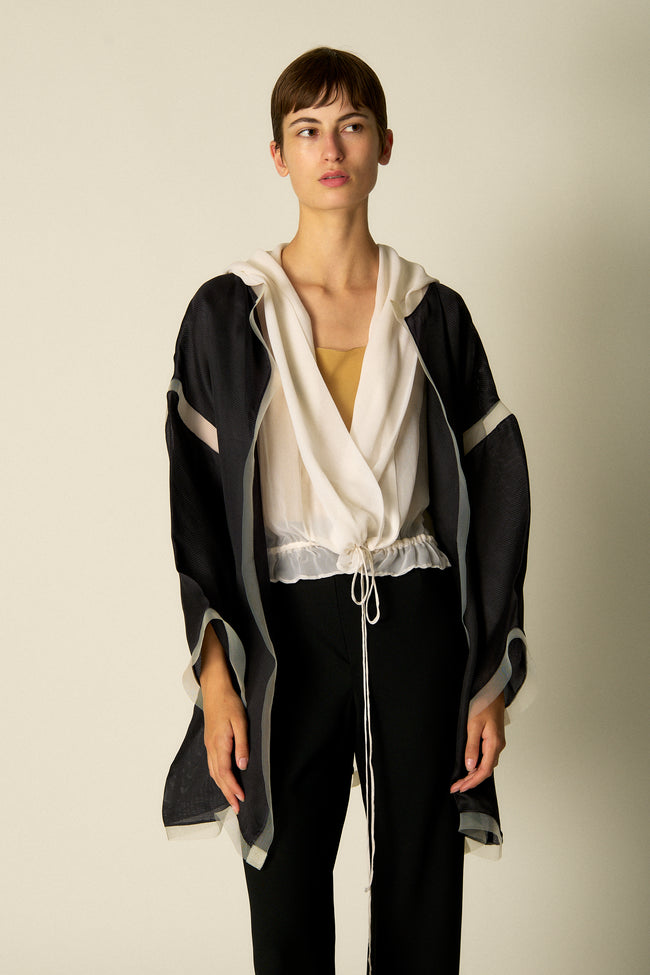 Geoffrey Beene Woven Silk Top - Desert Vintage