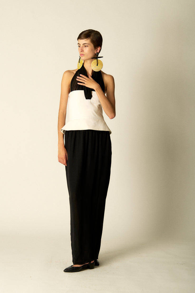 Karl Lagerfeld Black and White Silk Dress - Desert Vintage