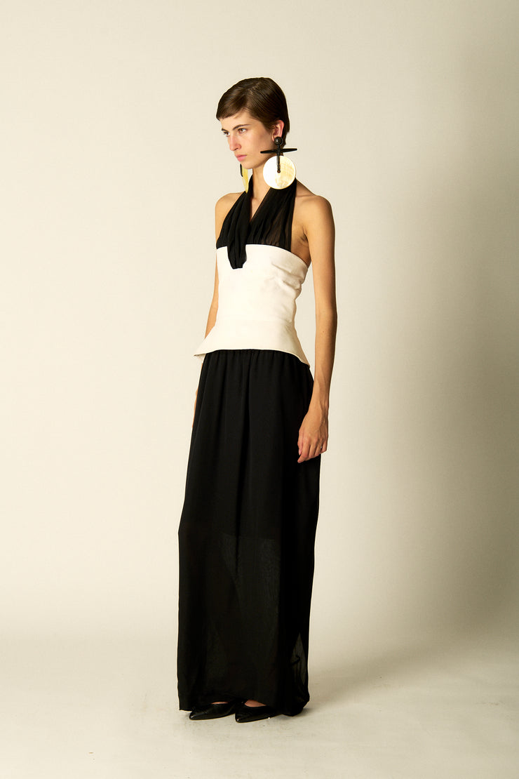 Karl Lagerfeld Black and White Silk Dress - Desert Vintage