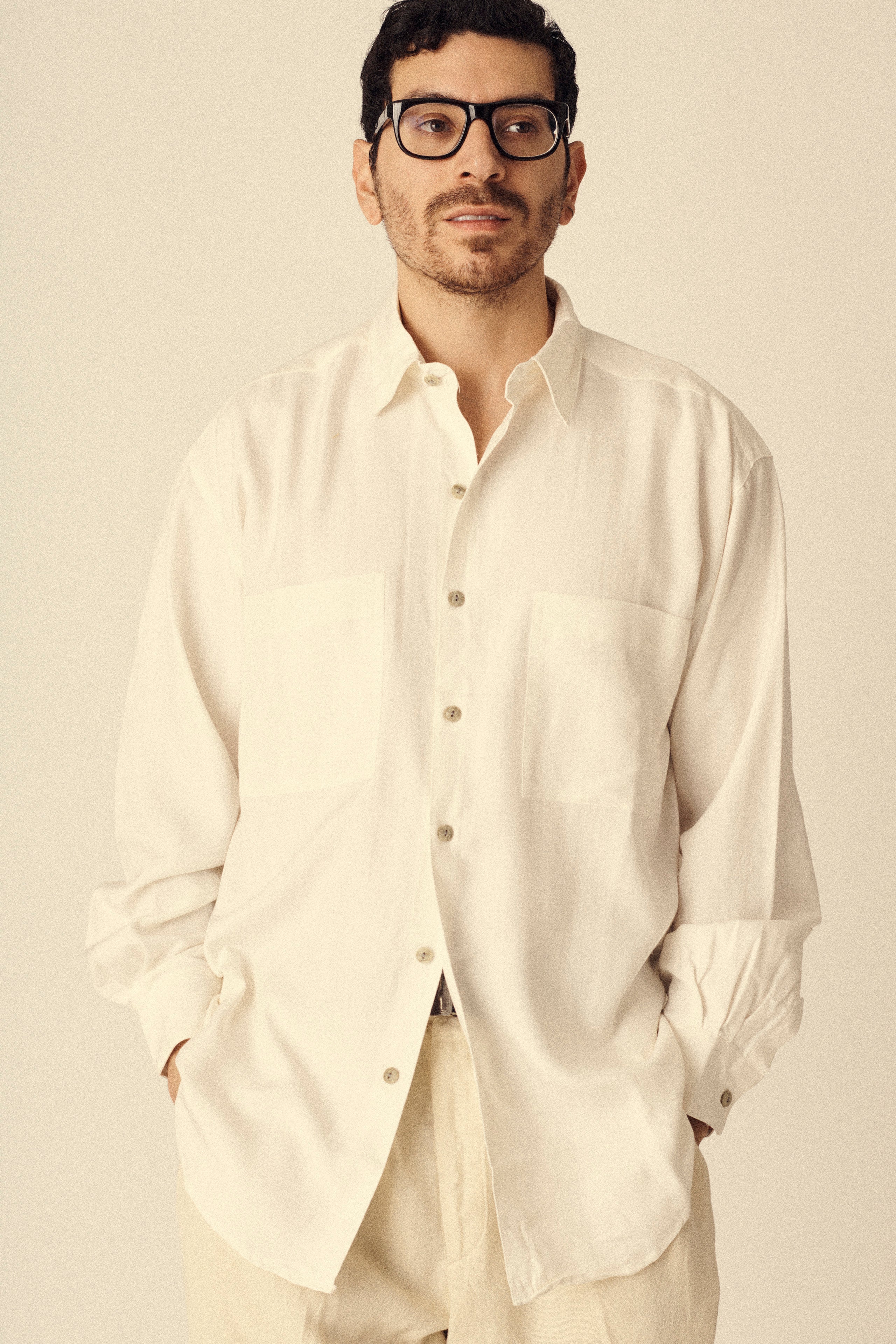 Vintage Silk Button Down - Desert Vintage