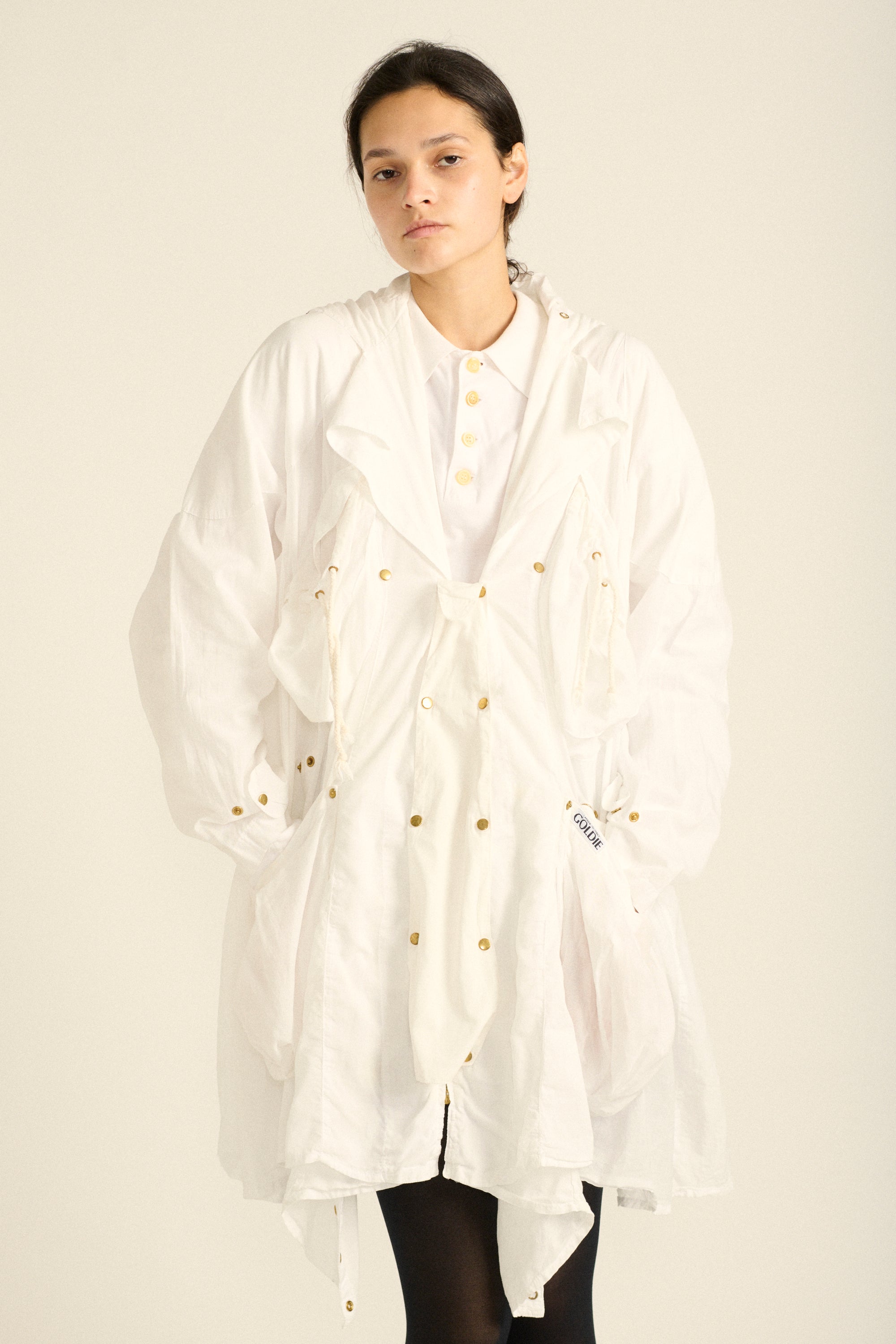 Goldie White Cotton Parka - Desert Vintage