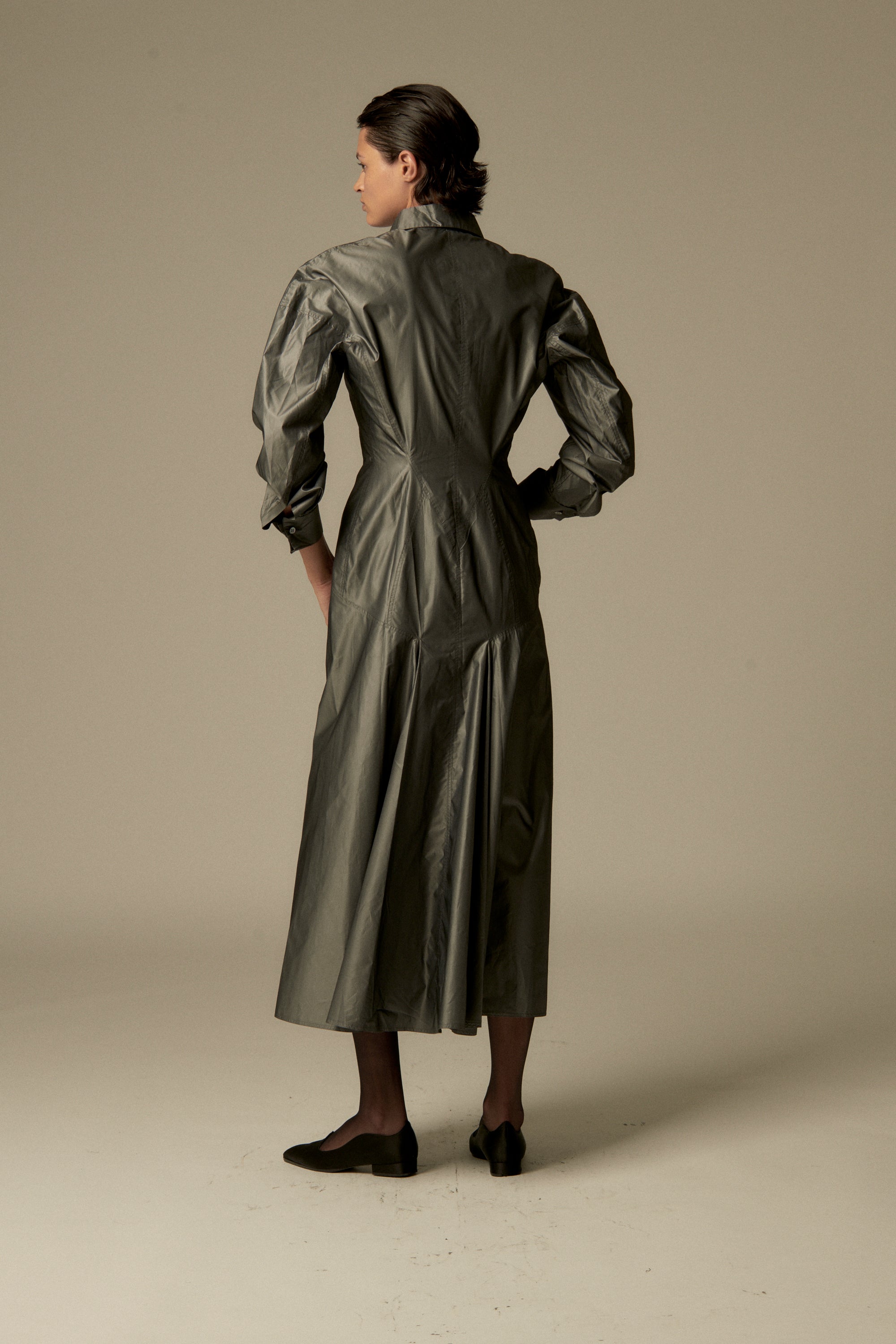 Alaïa Gunmetal Silk Dress - Desert Vintage