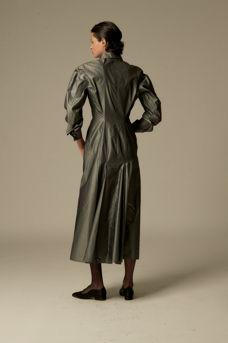 Alaïa Gunmetal Silk Dress - Desert Vintage