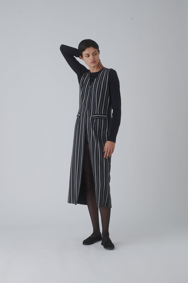 Vintage Striped Long Waistcoat - Desert Vintage